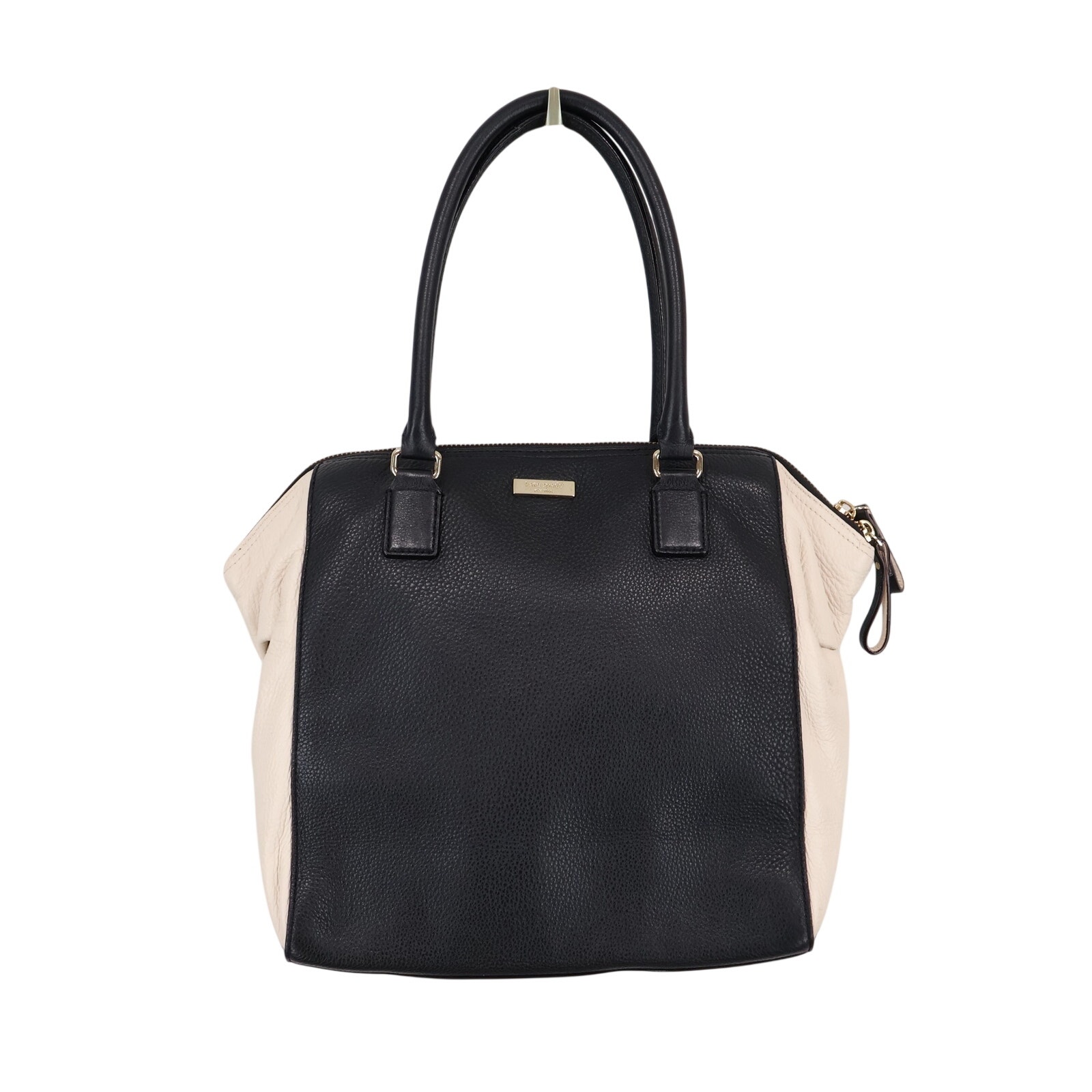 Kate Spade Ollie Magnolia Park Two Tone Leather Black Cream Handbag Satchel